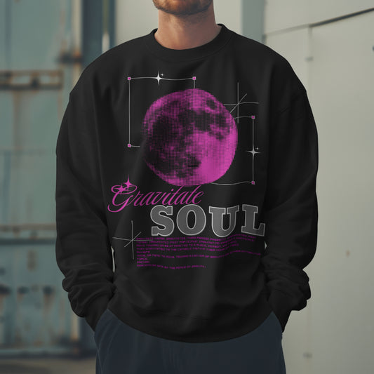 GRAVITATE SOUL BLACK PURPLE CREW NECK
