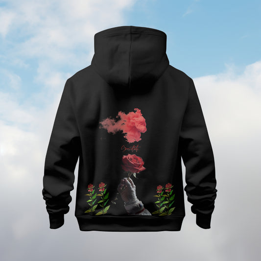 ROSE BLACK AND RED SWEAT SUIT