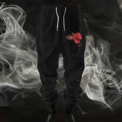 ROSE BLACK AND RED SWEAT SUIT